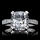 Radiant 5 carat Cushion Cut CZ Engagement Ring