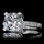 Radiant 5 carat Cushion Cut CZ Engagement Ring