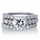 Katlin's Round Cut CZ Triple Band Wedding Ring Set