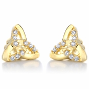 Kayla's Goldtone Triangle Knotted Magnetic Earrings