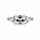 Keane's Engagement Ring - 3 Stone Princess & Trillion Cut CZ