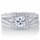 Kettie's Princess Cut CZ Halo Wedding Ring Set