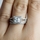 Kettie's Princess Cut CZ Halo Wedding Ring Set