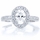 Kiara's Oval Cut CZ Halo Wedding Ring Set
