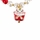 Lucky Cat Ceramic Beaded Friendship Bracelet - Red & White