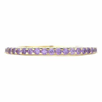 Kimber's Gold Plated Purple CZ Eternity Ring Band