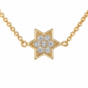 Kourtney's Petite Goldtone Star of David Charm Necklace