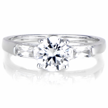 Kula's Round Cut 3 Stone Engagement Ring