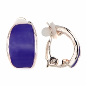 Larissa's Purple Half Hoop Clip On Earrings