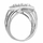 Leeva's Cubic Zirconia Vampire Fantasy Wedding Ring - Silvertone