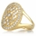 Leeva's CZ Wedding Ring - Goldtone