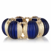 Lexi's Blue & Goldtone Stretchable Bracelet