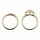Lisa's Goldtone Halo Oval Cut CZ Wedding Ring Set
