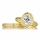 Lisa's Goldtone Halo Oval Cut CZ Wedding Ring Set