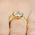 Lisa's Goldtone Halo Oval Cut CZ Wedding Ring Set