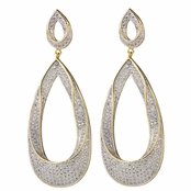 Lola's Tear Drop CZ Hoop Earrings