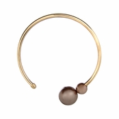 Lourdes' Designer Style Double Goldtone Imitation Pearl Collar Necklace