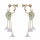 Madison's White Flower Drop Screwback Earrings