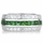 Triple Row Green CZ Eternity Band Ring