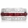 Triple Row Red CZ Eternity Band Ring