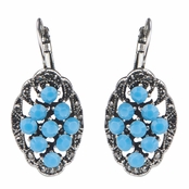 Mandy's Vintage Turquoise Leverback Dangle Earrings