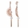 Margaret's Fancy Detatchable Fan Shaped Rose Goldtone Crystal Drop Earrings