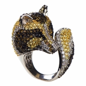 Marilee's Silvertone Fox Cocktail Ring
