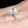 Marina's Blue CZ Cushion Cut Engagement Ring