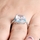 Marina's Blue CZ Cushion Cut Engagement Ring