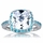 Marina's Blue CZ Cushion Cut Engagement Ring