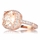 Marina's Rose Goldtone Cushion Cut Engagement Ring - Peach CZ