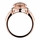 Marina's Rose Goldtone Cushion Cut Engagement Ring - Peach CZ