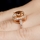 Marina's Rose Goldtone Cushion Cut Engagement Ring - Peach CZ