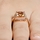 Marina's Rose Goldtone Cushion Cut Engagement Ring - Peach CZ