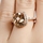 Marina's Rose Goldtone Cushion Cut Engagement Ring - Peach CZ