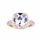 Marina's Rose Goldtone Cushion Cut Engagement Ring with Pink CZs
