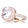 Marina's Rose Goldtone Cushion Cut Engagement Ring with Pink CZs