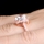 Marina's Rose Goldtone Cushion Cut Engagement Ring with Pink CZs