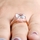 Marina's Rose Goldtone Cushion Cut Engagement Ring with Pink CZs