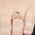 Marinel's 2ct Rose Goldtone and Peach CZ Cushion Cut Engagement Ring
