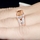 Marinel's 2ct Rose Goldtone and Peach CZ Cushion Cut Engagement Ring