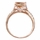 Marinel's 2ct Rose Goldtone and Peach CZ Cushion Cut Engagement Ring