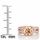 Marinel's 2ct Rose Goldtone and Peach CZ Cushion Cut Engagement Ring