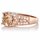Marinel's 2ct Rose Goldtone and Peach CZ Cushion Cut Engagement Ring