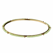 Maro's Lime Green Beaded Bangle Bracelet Set
