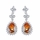 Marsha's Fancy CZ Pear Drop Necklace and Earring Set - Champagne