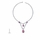 Marsha's Fancy CZ Pear Drop Necklace and Earring Set - Pink