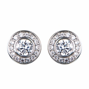 Mavis' Bezel CZ Stud Earrings