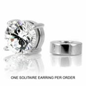 Men's Stud Non Pierced Magnetic Earring - Clear (1 earring)