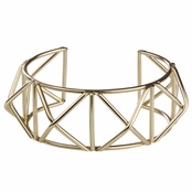 Mercy's Geometric Gold Cuff Bracelet